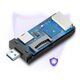 UGREEN USB Adapter 4 in1 card reader SD + microSD (silver) 6957303855414