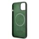 Original Case IPHONE 13 Guess Hard Case Silicone Logo Plate MagSafe (GUHMP13MSBPLA) green 3666339056940