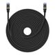 Braided network cable cat.7 Baseus Ethernet RJ45, 10Gbps, 25m (black) 6932172646585