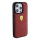 Original Case APPLE IPHONE 15 PRO Ferrari Hardcase Leather Stitched Lines (FEHCP15LRDUR) red 3666339181161