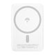 Dudao Wireless MagSafe Power Bank 10W (5W Magsafe) 5000mAh + Metal Adapter Magnetic Charging Ring White (K14S)