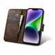 iCarer Oil Wax Wallet Anti-RFID 2in1 Apple iPhone 14 brown