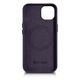 iCarer Case Leather MagSafe Apple iPhone 14 dark purple