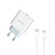 Wall Charger 20W PD USB-C + Kabel USB-C - USB-C Jellico AK180 white 6973771101181