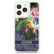 Case IPHONE 13 PRO MAX Guess Hardcase Flower Liquid Glitter (GUHCP13XLFLSB) blue 3666339041267