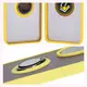 Bizon Case Hybrid Ring Honor 200 Pro smoky with a yellow frame