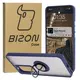 Bizon Case Hybrid Ring Oppo Reno 12 smoky with a navy blue frame