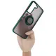 Bizon Case Hybrid Ring Samsung Galaxy S22 smoky with a dark green frame