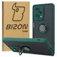 Bizon Case Hybrid Ring Xiaomi Redmi Note 12 Pro+ 5G smoky with a dark green frame