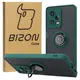 Bizon Case Hybrid Ring Xiaomi Redmi Note 12 Pro 5G smoky with a dark green frame