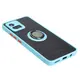 Bizon Case Hybrid Ring Motorola Moto G72 smoky with a light blue frame