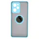 Bizon Case Hybrid Ring Xiaomi Poco X5 Pro smoky with a light blue frame