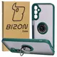 Bizon Case Hybrid Ring Samsung Galaxy A24 4G smoky with a dark green frame