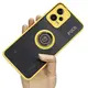 Bizon Case Hybrid Ring Xiaomi Poco X5 / Redmi Note 12 5G smoky with a yellow frame