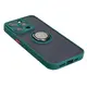 Bizon Case Hybrid Ring Apple iPhone 15 Pro smoky with a dark green frame