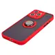 Bizon Case Hybrid Ring Apple iPhone 15 Pro Max smoky with a red frame