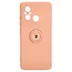 Bizon Case Silicone Ring Sq Xiaomi Redmi 12C light pink