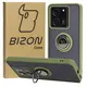 Bizon Case Hybrid Ring Xiaomi 13T Pro / 13T smoky with a green frame