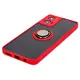 Bizon Case Hybrid Ring Motorola Moto G34 5G smoky with a red frame