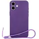 Bizon Case Silicone Magnetic Apple iPhone 16 Plus plum