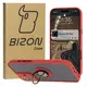 Bizon Case Hybrid Ring Apple iPhone 16 Plus smoky with a red frame