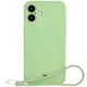 Bizon Case Silicone Magnetic Apple iPhone 16 Plus light green