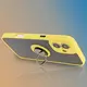 Bizon Case Hybrid Ring Apple iPhone 16 Plus smoky with a yellow frame