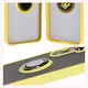 Bizon Case Hybrid Ring Samsung Galaxy S24 FE smoky with a yellow frame