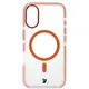 Bizon Case Marco Apple iPhone 16 clear with orange frame