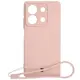 Bizon Case Silicone Sq Xiaomi Redmi Note 13 5G light pink