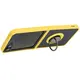 Bizon Case Hybrid Ring Samsung Galaxy Z Flip6 smoky with a yellow frame