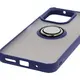 Bizon Case Hybrid Ring Xiaomi Redmi 13 4G smoky with a navy blue frame