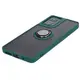 Bizon Case Hybrid Ring Motorola Moto G04 / G24 / G24 Power smoky with a dark green frame