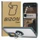 Bizon Case Hybrid Ring Motorola Moto G55 5G smoky with a dark green frame