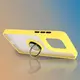 Bizon Case Hybrid Ring Motorola Edge 50 Neo smoky with a yellow frame