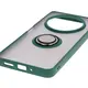 Bizon Case Hybrid Ring Xiaomi Redmi 14C 4G / POCO C75 smoky with a dark green frame