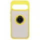 Bizon Case Hybrid Ring Google Pixel 9 / 9 Pro smoky with a yellow frame