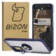 Bizon Case Hybrid Ring Motorola Moto G35 5G smoky with a navy blue frame