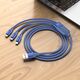 Hoco Cablu de Date 3in1 USB-A la Lightning, Type-C, Micro-USB 66W, 6A, 1.2m - Hoco Ultra (U104) - Blue 6931474755940 έως 12 άτοκες Δόσεις