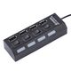 USB hub No Brand, USB 2.0, 4 θύρες, μαύρο - 12053