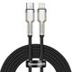Baseus Cablu Type-C to Lightning, Fast Charging PD20W, 480Mbps, 2.4A, 1m - Baseus Cafule Series Metal (CATLJK-A01) - Black 6953156202061 έως 12 άτοκες Δόσεις