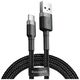 Baseus Cablu USB la Type-C, 2A, 2m - Baseus Cafule (CATKLF-FG1) - Gray / Black 6953156278325 έως 12 άτοκες Δόσεις