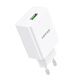 Vipfan E03 wall charger, 1x USB, 18W, QC 3.0 + Micro USB cable (white) 36883