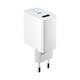 Forever TC-06-33AC GaN PD QC charger 1x USB-C 1x USB 33W white