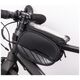 Waterproof bicycle frame bag with a removable phone case black