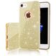 Glitter 3in1 case for iPhone 15 6,1&quot; gold