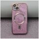 Glitter Chrome Mag case for iPhone 15 Plus 6,7&quot; pink