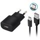 Forever TC-01 charger 1x USB 2A black + USB-C cable 5900495623355