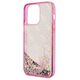 Guess case for iPhone 14 Pro 6,1&quot; GUHCP14LLC4PSGP pink hardcase Liquid Glitter 4G Translucent 3666339116255