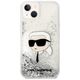 Karl Lagerfeld case for iPhone 14 Plus 6,7&quot; KLHCP14MLNKHCH silver hardcase Liquid Glitter NFT Karl's Head 3666339086855